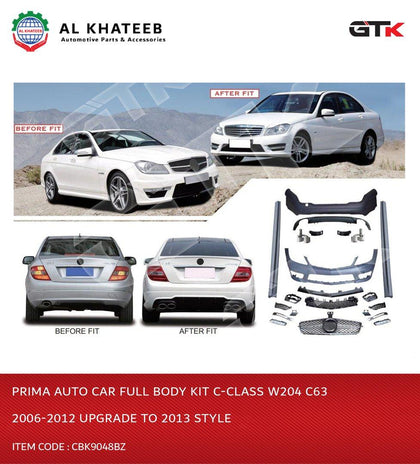 Prima Auto Car Full Body Kit C-Class W204 C63 2006-2012 Upgrade To 2013 Style (No Headlights & Tail Light)