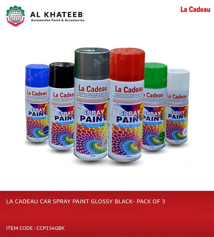 Al Khateeb La Cadeau Car Spray Paint Glossy Black - Pack Of 3