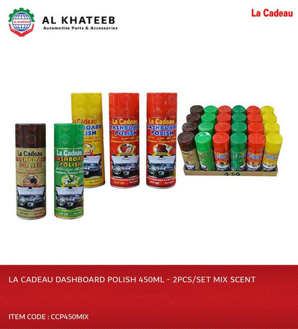 Al Khateeb La Cadeau Dashboard Polish 450Ml - 2Pcs/Set Mix Scent