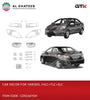 Car Exterior Decoration Chrome Set 22Pcs Yaris Sedan 2002-2009, ABS Plastic