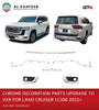 GTK Car Exterior Decoration Chrome Accessories Set 6PCS Land Cruiser LC300 2022+ Upgrade to VXR Style, ABS Plastic