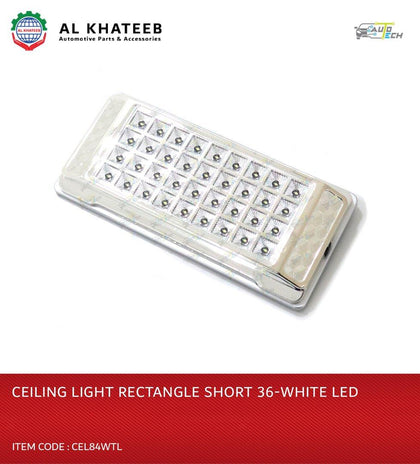 AutoTech Universal Car Bright White Roof Ceiling Interior Inner Dome Light Lamp Bulb, Rectangle 36 White LED