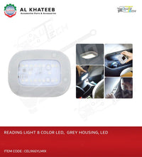 READING LIGHT 8 COLOR LED,  GREY HOUSING, LED