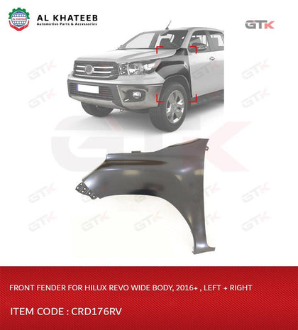 GTK Car Front Right Fender Hilux Revo 2015-2022, 4X4
