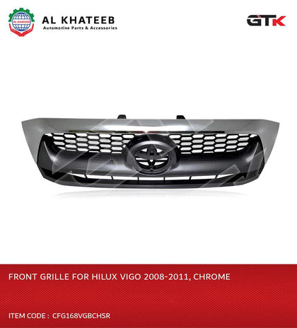 GTK Front Grille For Hilux Vigo 2008-2011, Chrome