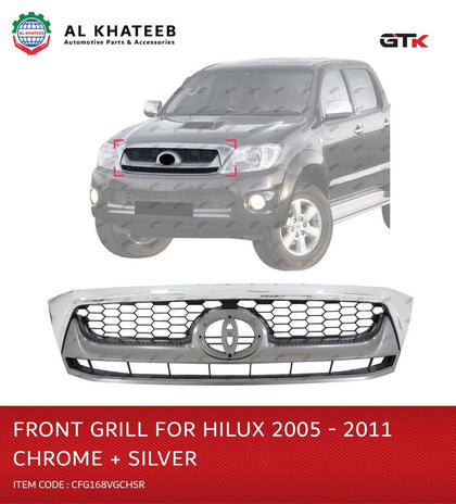 GTK Front Grille For Hilux Vigo 2005-2011, Chrome