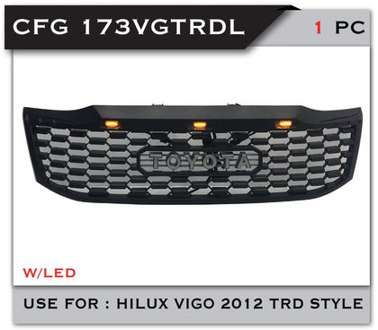 GTK Front Grille For Hilux Vigo 2012 With Led, Trd Style