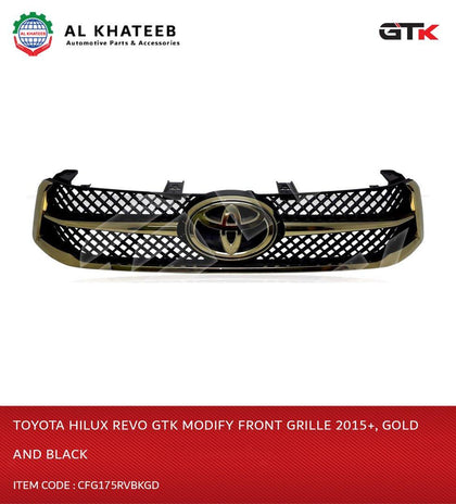 Hilux Revo GTK Modify Front Grille 2015+, Gold and Black