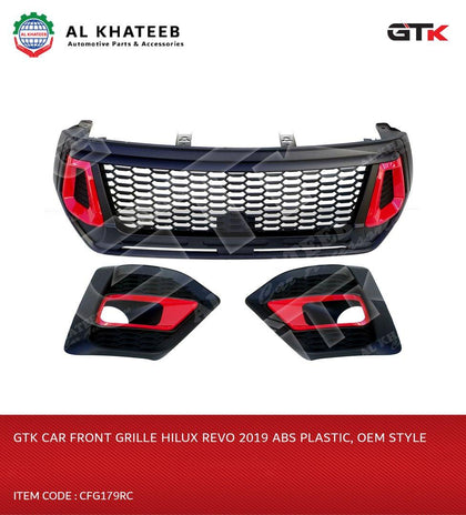 GTK Car Front Grille Hilux Revo 2019 ABS Plastic, OEM Style