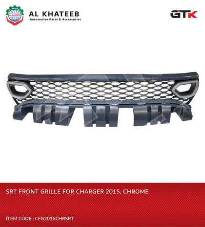 GTK Srt Front Grille For Charger 2015, Chrome