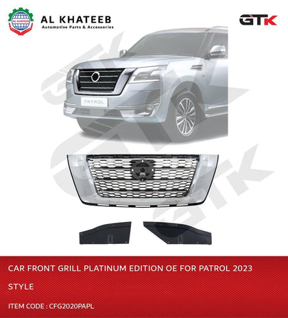 GTK Car Front Grille Patrol 2019+ Modify to Platinum Edition Style