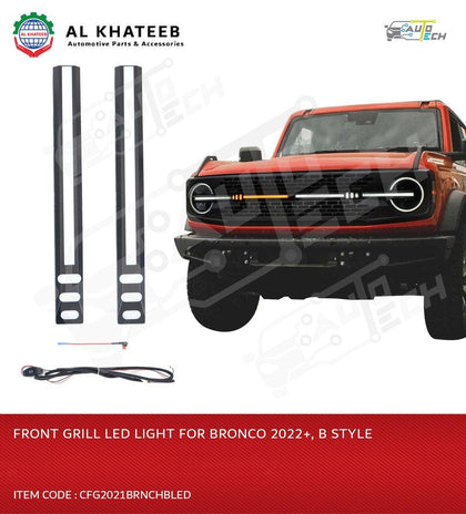 FRONT GRILL LED LIGHT FOR BRONCO  2022+,B STYLE