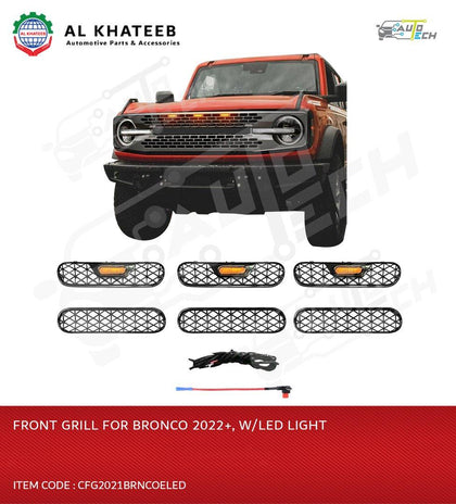 FRONT GRILL FOR BRONCO  2022+,W/LED LIGHT