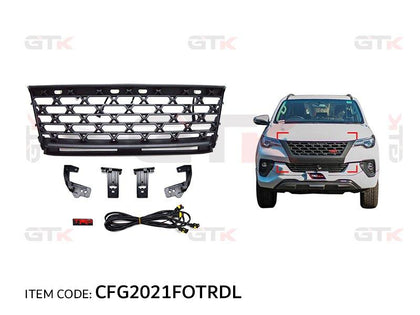GTK Front Grille With LED For Fortuner 2021, Trd Style