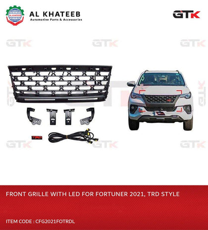 GTK Front Grille With LED For Fortuner 2021, Trd Style