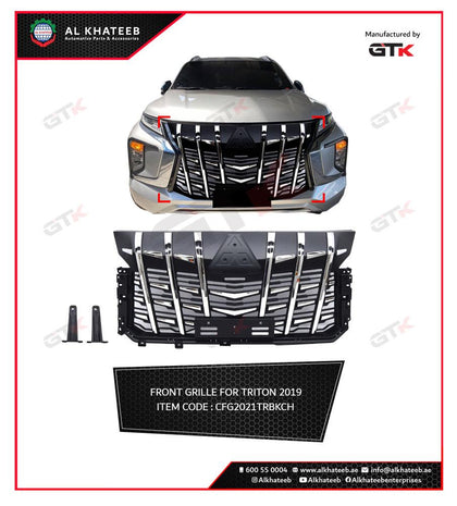 GTK Abs Front Grille For Triton 2019, Black