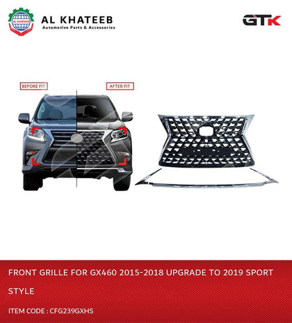 GTK Front Grille For Gx460 2015-2018 Upgrade To 2019 Sport Style