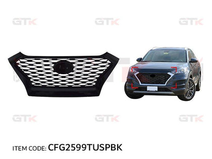 GTK Sport Style ABS Front Grille For Tucson 2019+ Black