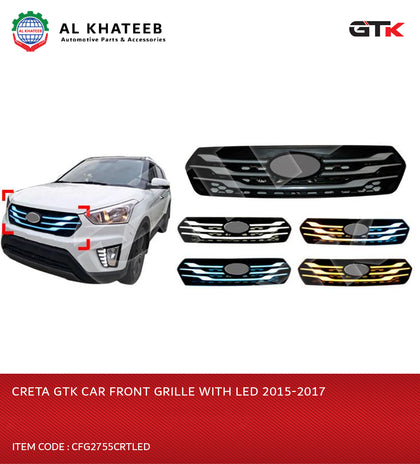 Creta GTK Car Front Grille With LED 2015-2017