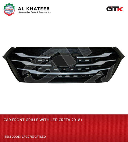 GTK Car Front Grille With Led Creta 2018+