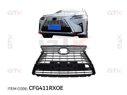 GTK OEM Front Grille For Rx300 2010-2014 Black Chrome