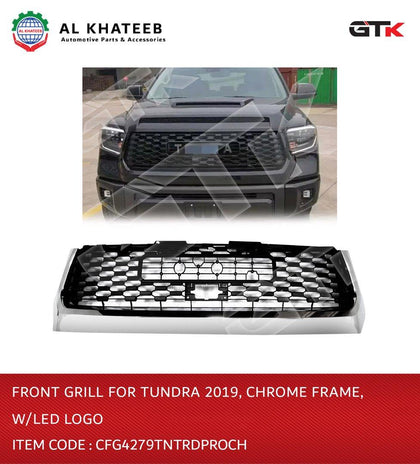 Front Grill for Tundra 2019 Chrome Frame with LED Logo