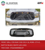 Front Grill for RAM 1500 2013-2018 Rebel Style Mattle Black White LED Logo