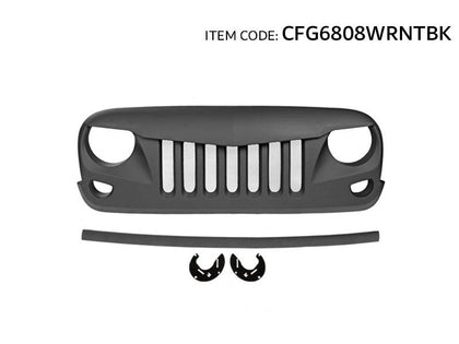 GTK ABS Falcon Face Front Grille For Wrangler 2007-2017, With Inner Mesh