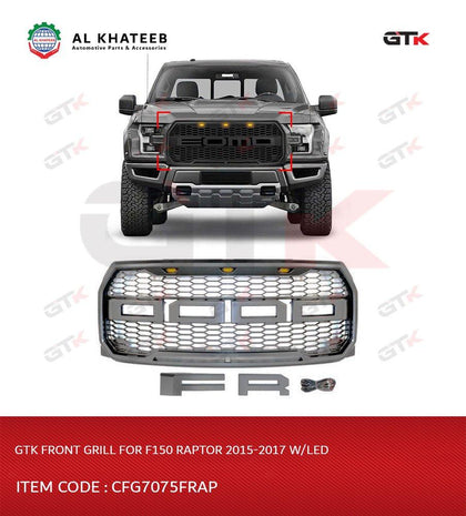 GTK ABS Front Grille With LED For Raptor F150 2015-2017