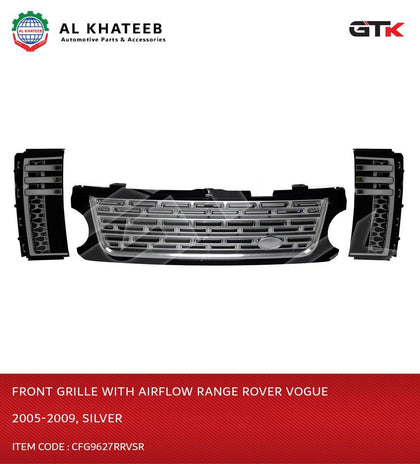 GTK Front Grille With Airflow Range Rover Vogue 2005-2009, Silver