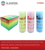 Chamois Leather with Big Dot Design Yellow+Bluse+Pink Mix Packing Transparent D Pipe 64x43CM LA Display Box 3 Color x 4PCS/12PCS