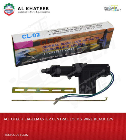 AutoTech Eaglemaster Central Lock 2 Wire Black 12V