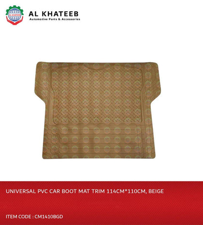 Universal PVC Car Boot Mat Trim 114Cm*110Cm, Beige