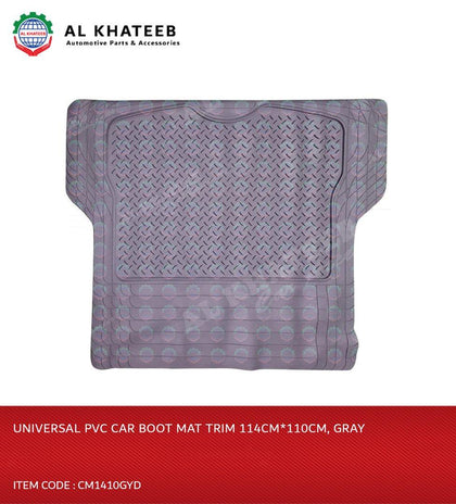 Universal PVC Car Boot Mat Trim 114Cm*110Cm, Gray