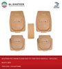 Dolphin PVC Snow Floor Mat Fit For Vehicle - 5Pcs/Set, Rusty Red