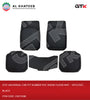 Universal Car Fit Rubber PVC Snow Floor Mat - 5Pcs/Set, Black