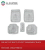 Universl Car Fit Tranparent Floor Mat - 5Pcs/Set, Black