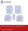 Universl Car Fit Tranparent Floor Mat - 5Pcs/Set, Blue Feng Shui Design