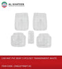 Universl Car Fit Tranparent Floor Mat - 5Pcs/Set, White Feng Shui Design