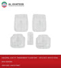 Universl Car Fit Tranparent Floor Mat - 5Pcs/Set, White Feng Shui Design