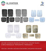 Universl Car Fit Tranparent Floor Mat - 5Pcs/Set, Blue Meng Huan Design
