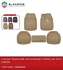 Diamond Universal Car Fit Premium Leather Car Mat - 5Pcs, Beige