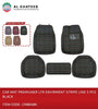 Diamond Universal Car Fit Premium Leather Car Mat - 5Pcs, Black