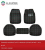 Diamond Universal Car Fit Premium Leather Car Mat - 5Pcs, Black