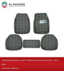 Diamond Universal Car Fit Premium Leather Car Mat - 5Pcs, Gray