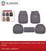 Diamond Universal Car Fit Premium Leather Car Mat - 5Pcs, Gray