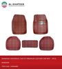 Diamond Universal Car Fit Premium Leather Car Mat - 5Pcs, Maroon