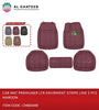 Diamond Universal Car Fit Premium Leather Car Mat - 5Pcs, Maroon