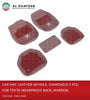 Al Khateeb Universal Car Fit In Toyota Wearproof Leather Car Mat, Diamond, 5Pcs, Maroon