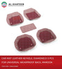 Universal Waterproof Leather Car Mat, Diamond, 5Pcs, Black & Maroon